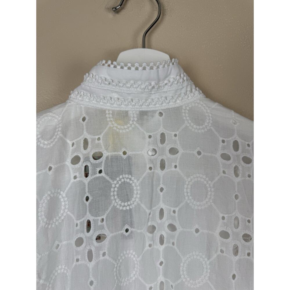 Asap Fashion Group Women’s S White Eyelet Lace Boho Victorian Mini Dress NWT - Picture 7 of 16